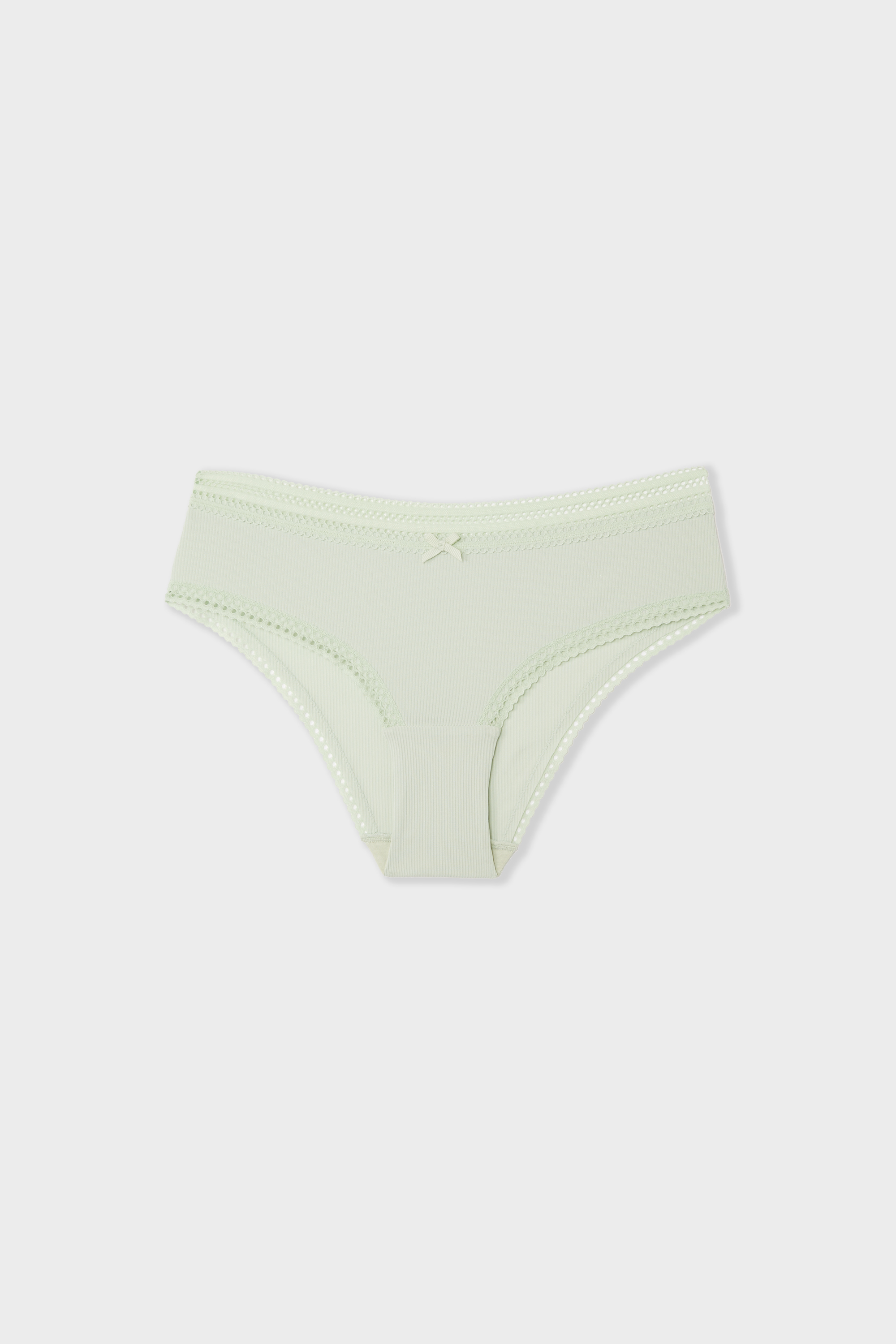 Szorty z mikrofibry z detalami koronkowymi