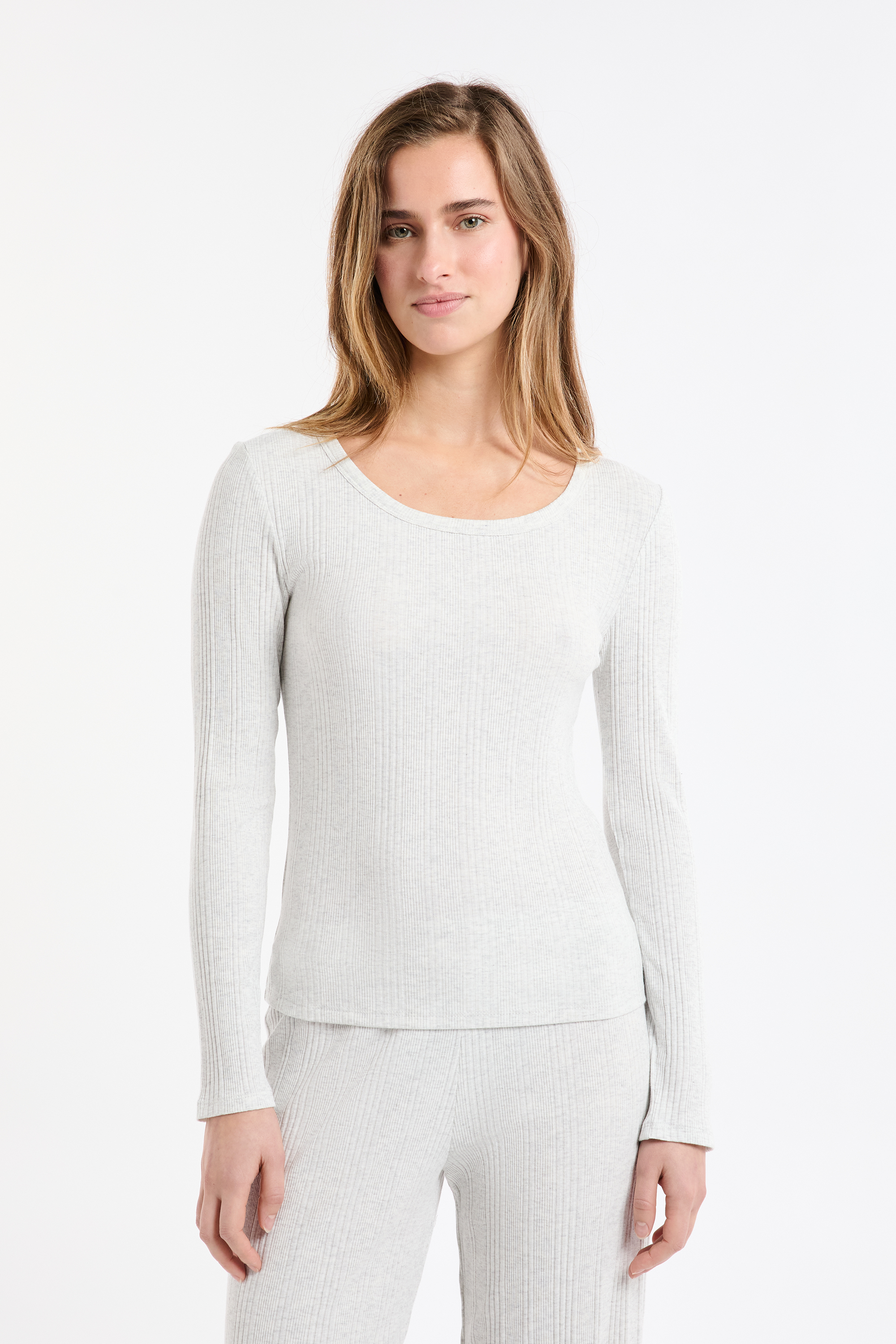 Bawełniana prążkowana koszulka