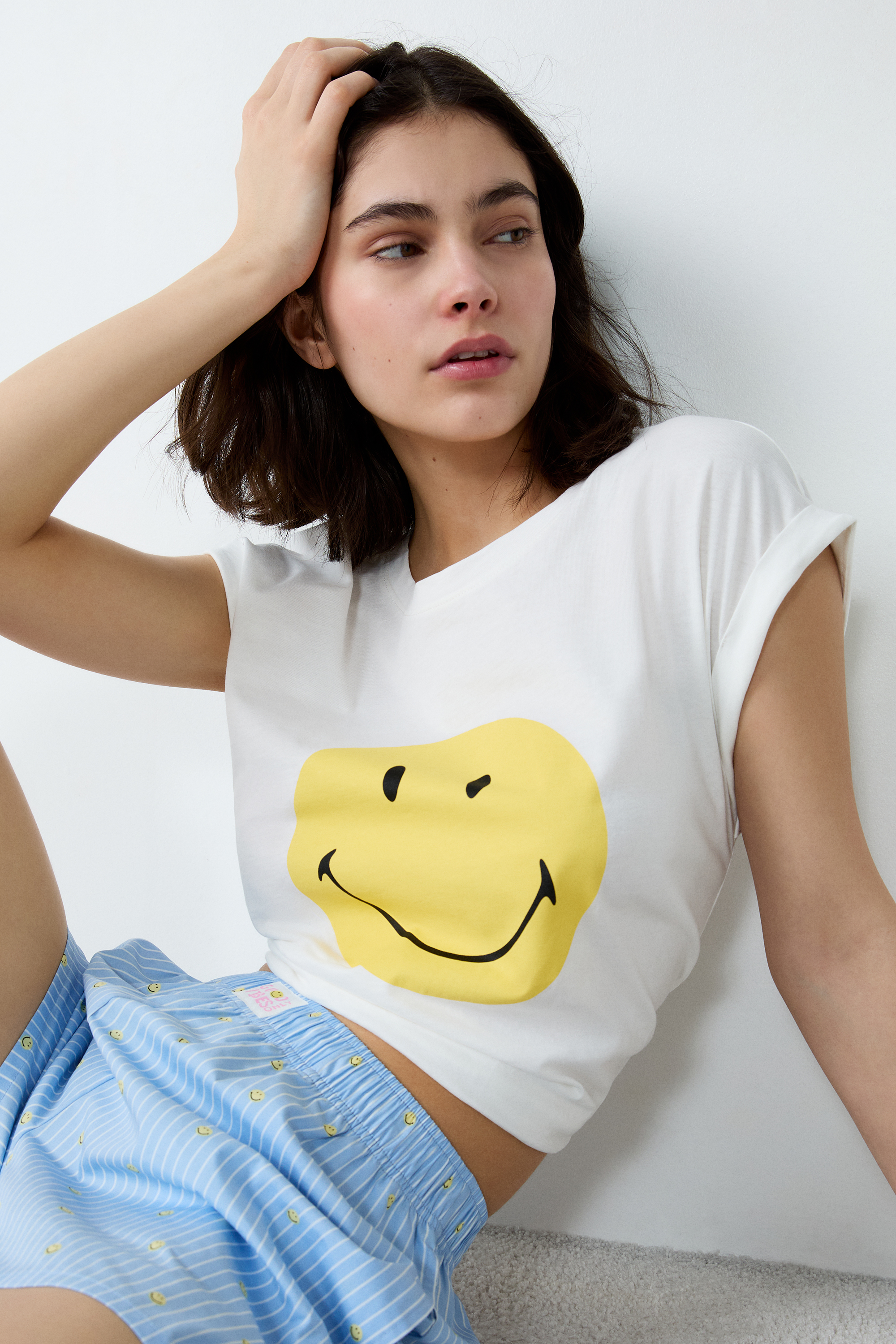 Bawełniany t-shirt z krótkim rękawem Smiley®ORIGINALS