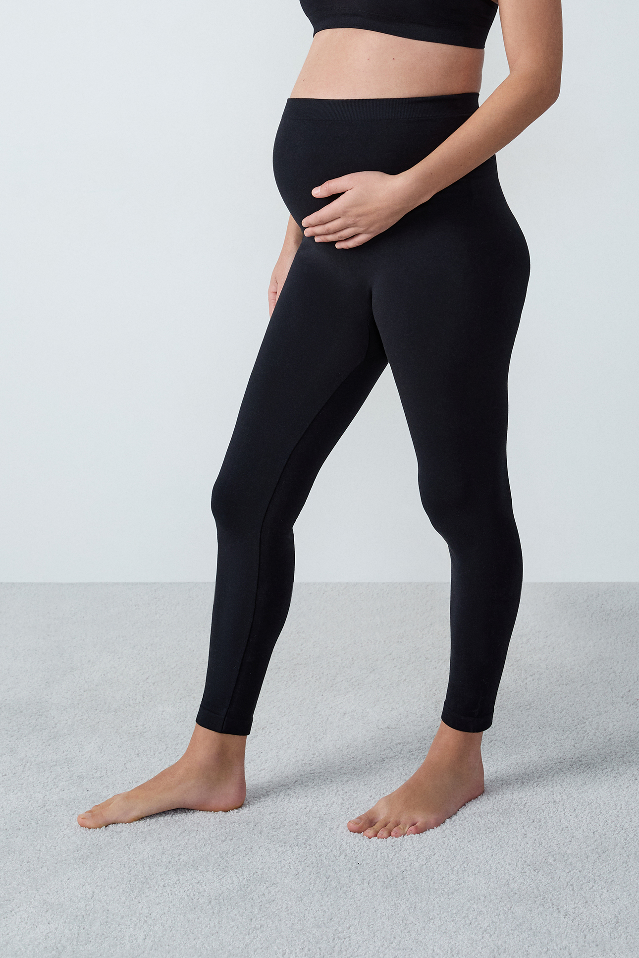 Legginsy ciążowe z wysokim stanem
