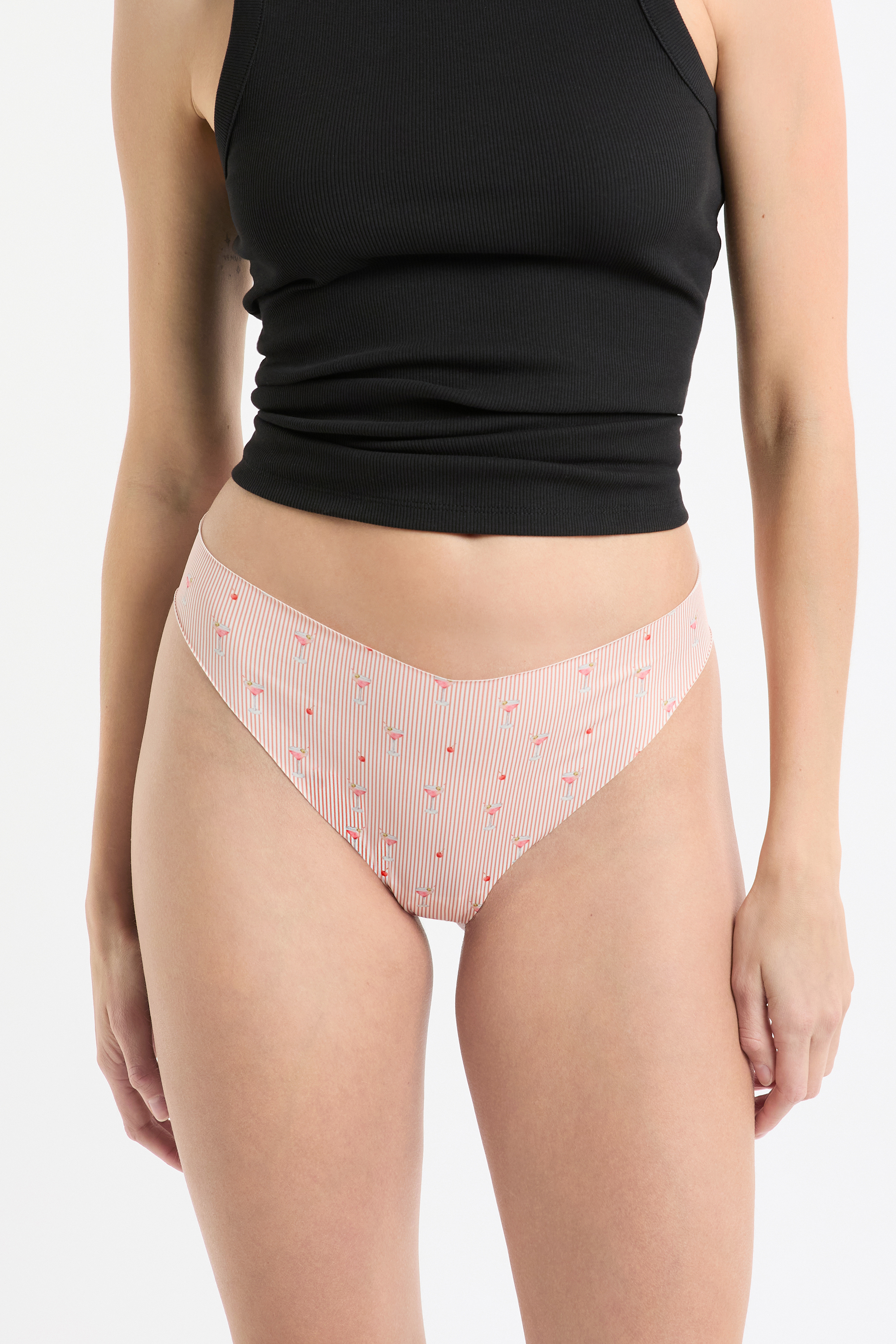 Stringi z mikrofibry bezszwowe we wzory