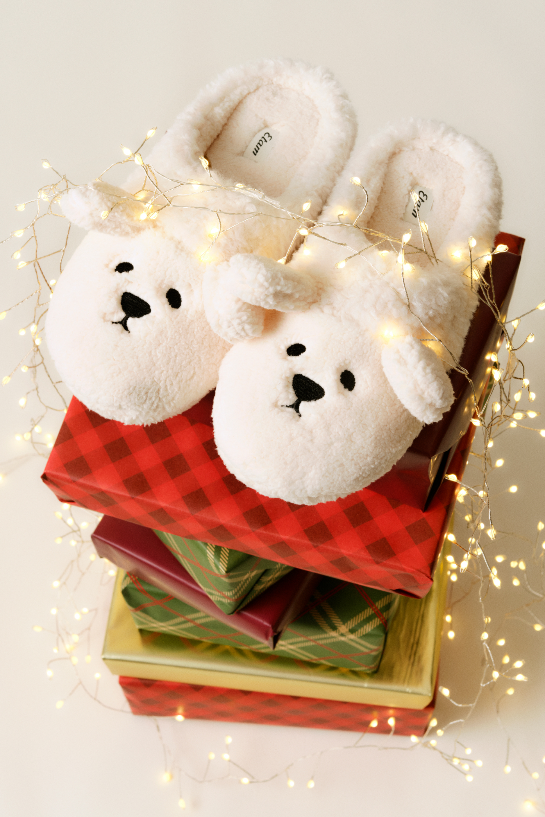 Kapcie z sztucznego futra