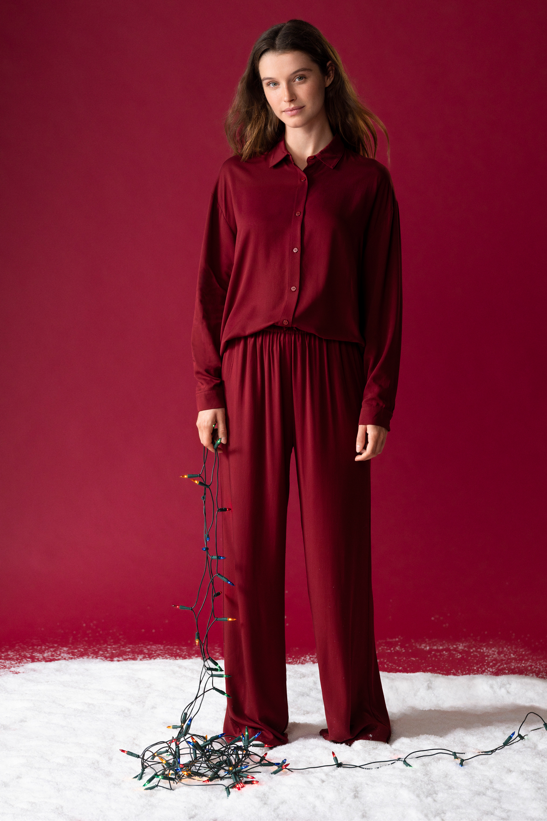 Koszula piżamowa z długimi rękawami