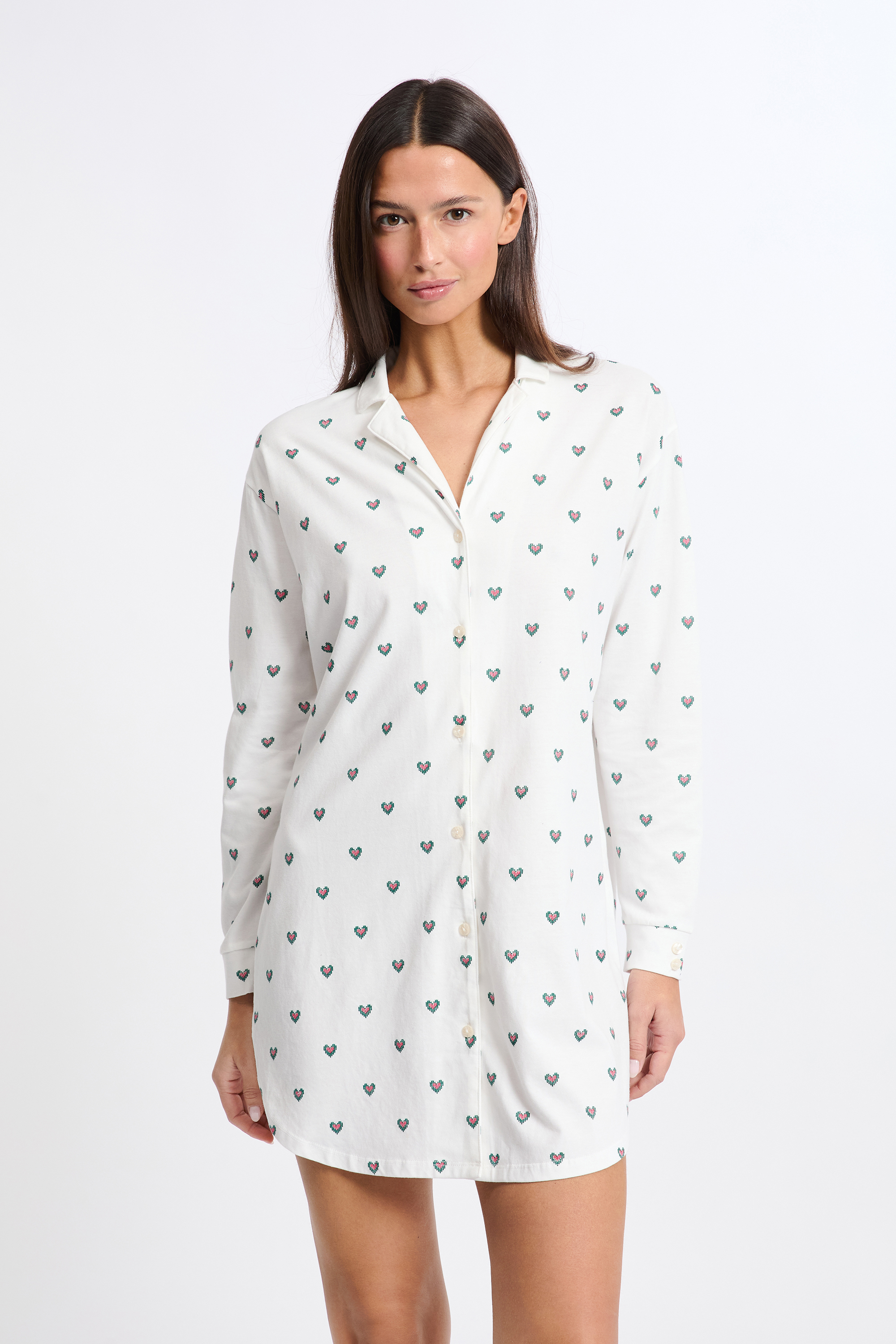 Koszula Nocna z bawełny we wzory