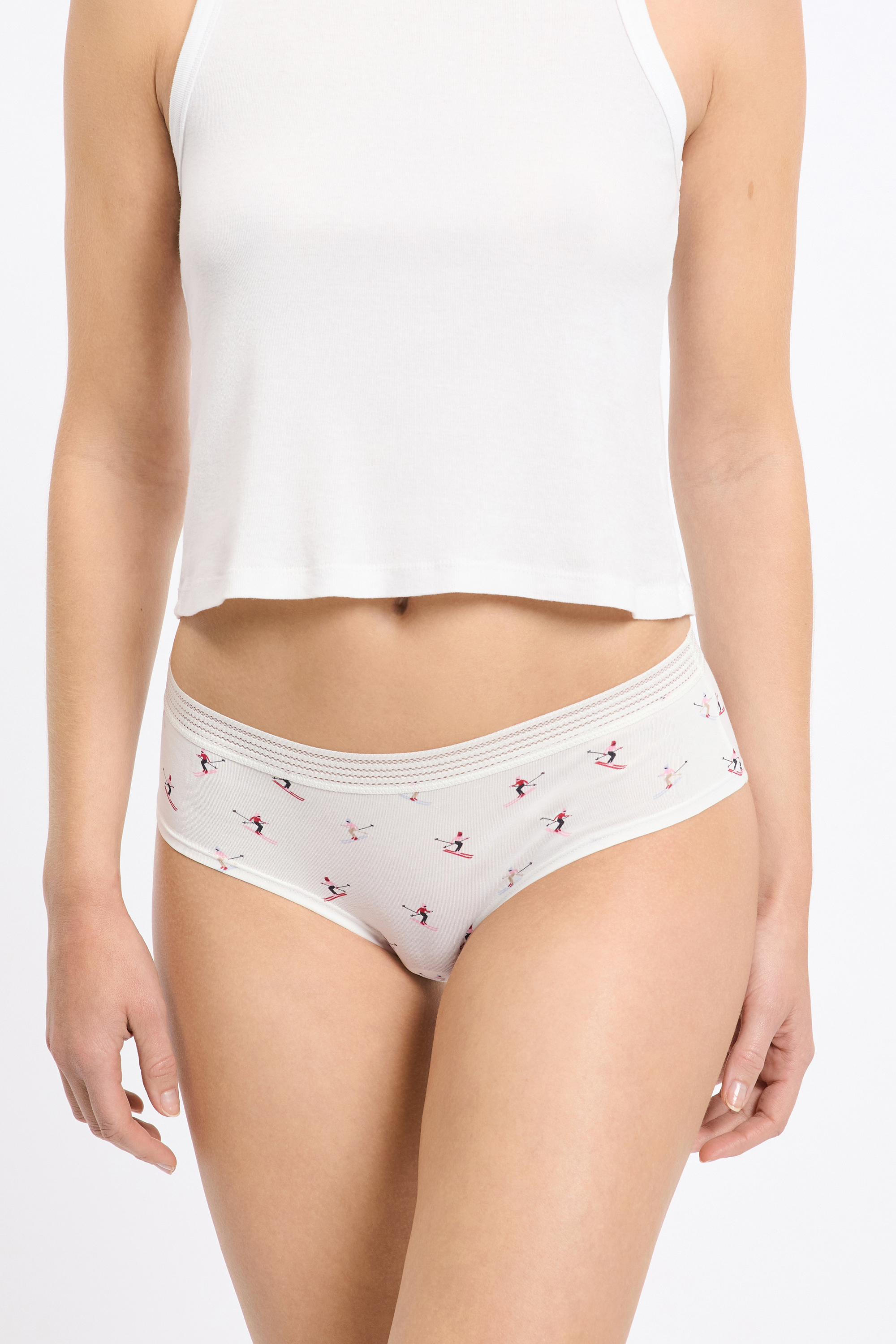 Zestaw 3 szortów z bawełny i koronki we wzory