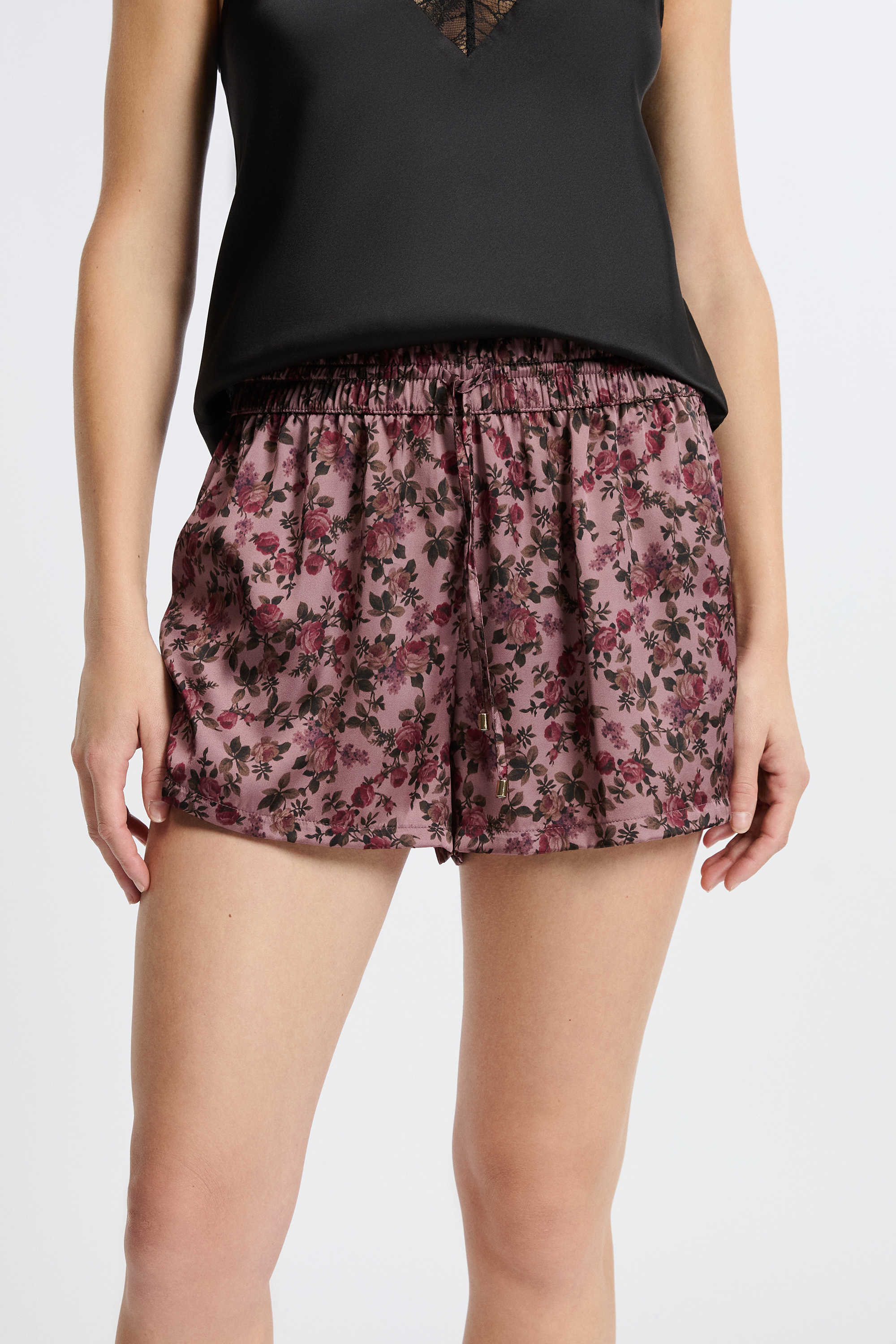 Satynowe szorty piżamowe