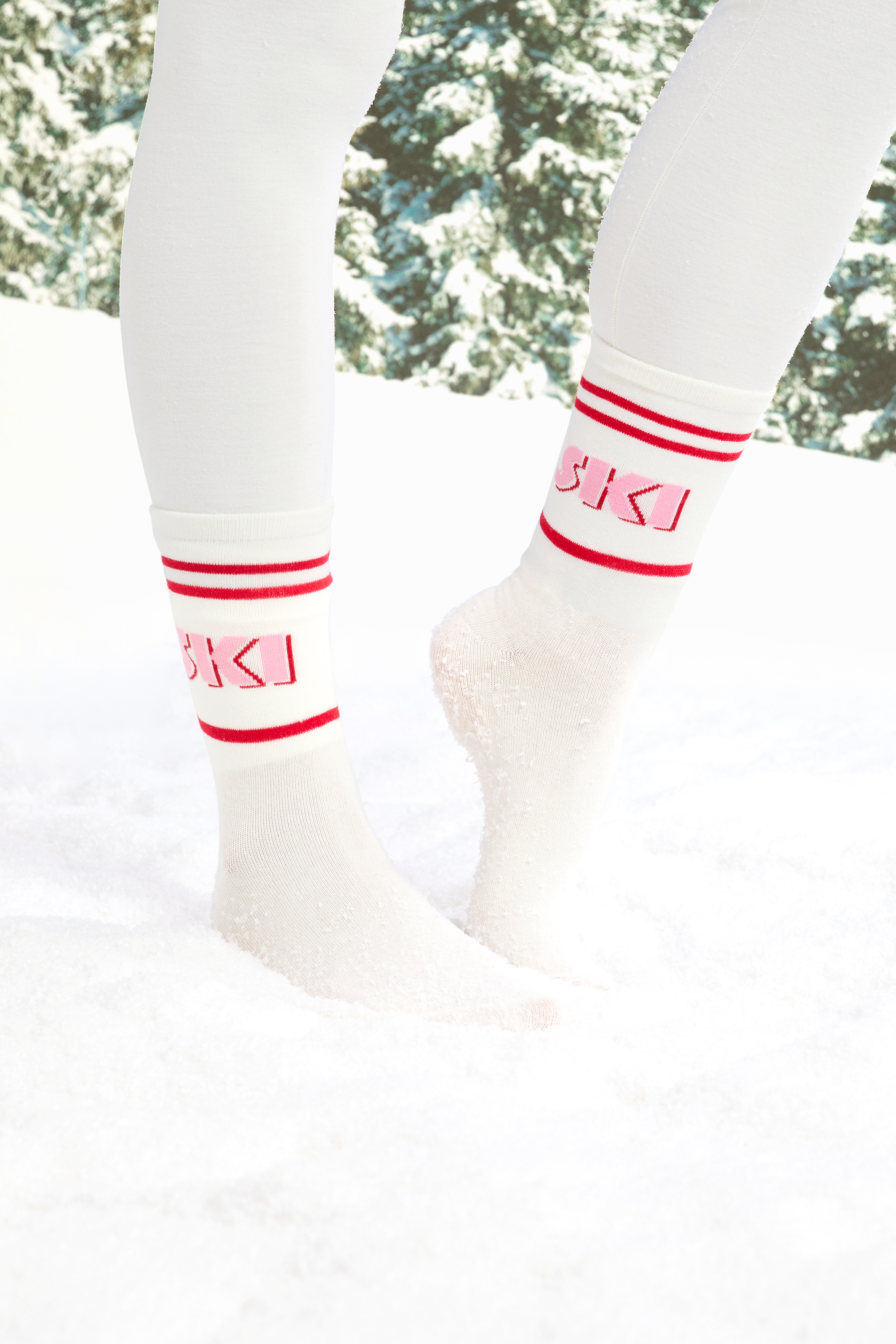 Skarpetki z napisem z bawełną