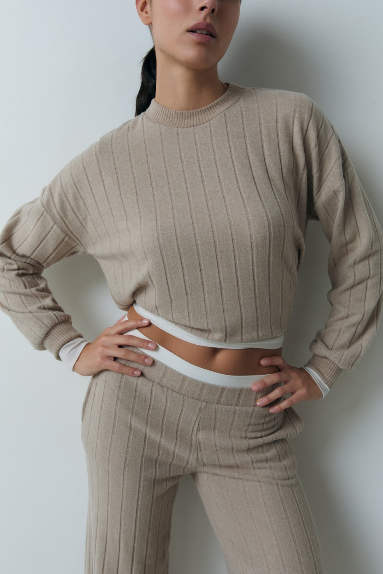 Bluza piżamowa z okrągłym dekoltem