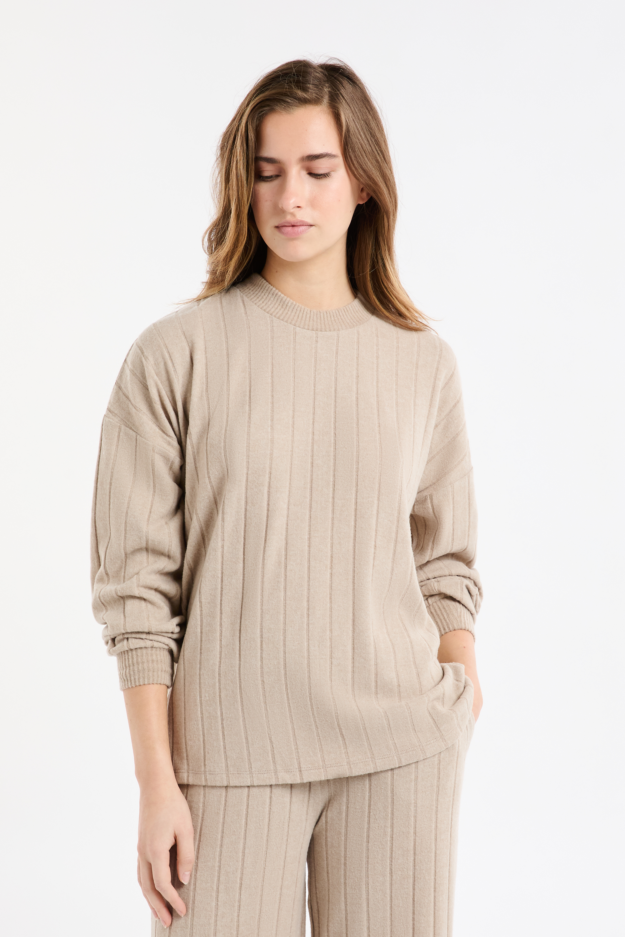 Bluza piżamowa z okrągłym dekoltem