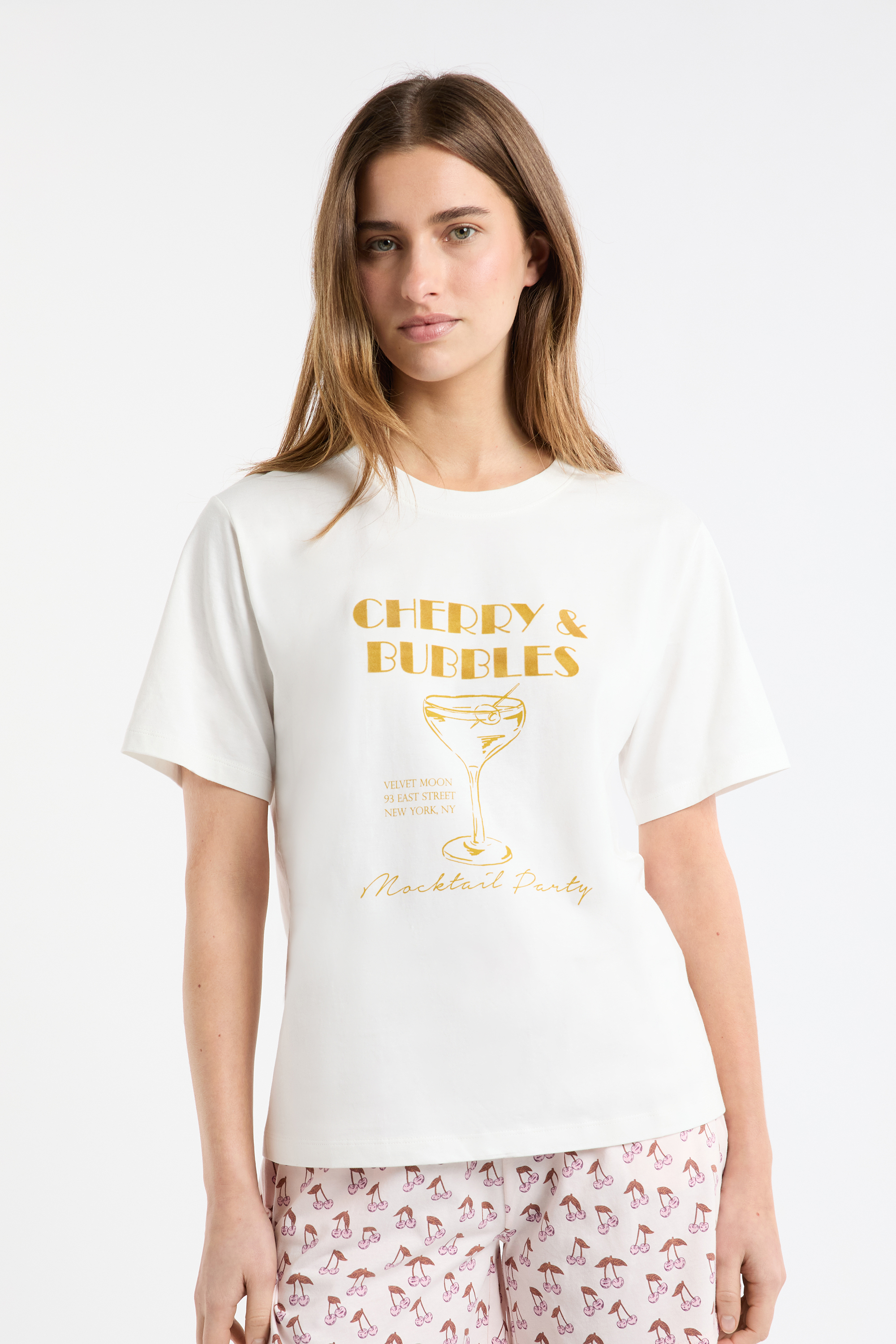 Koszulka piżamowa z bawełny