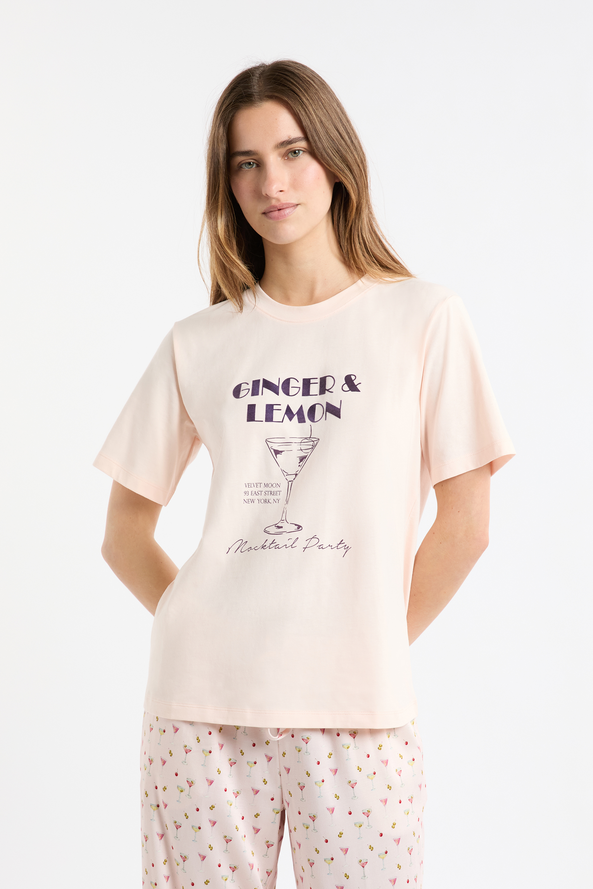 Koszulka piżamowa z bawełny