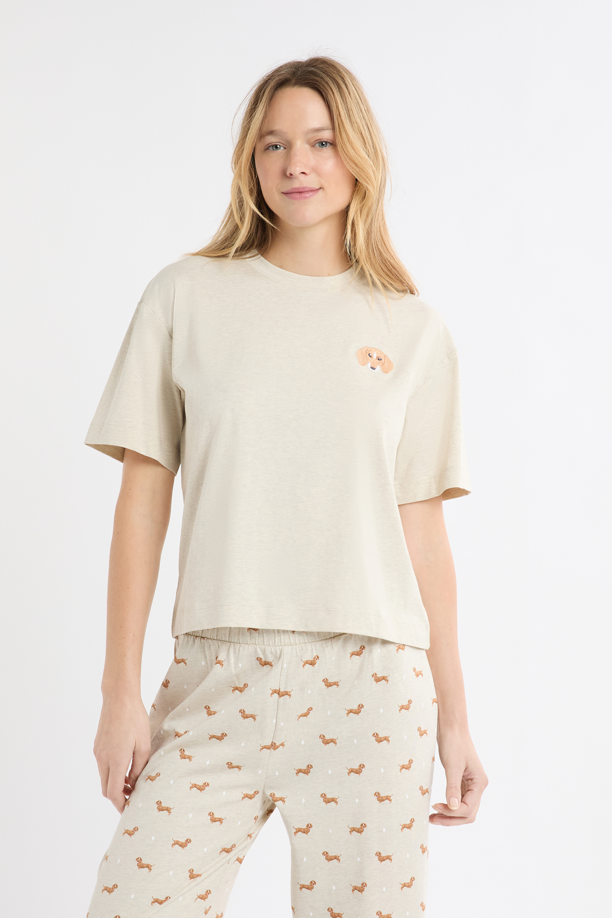 Piżama 2-częściowa z motywem jamników