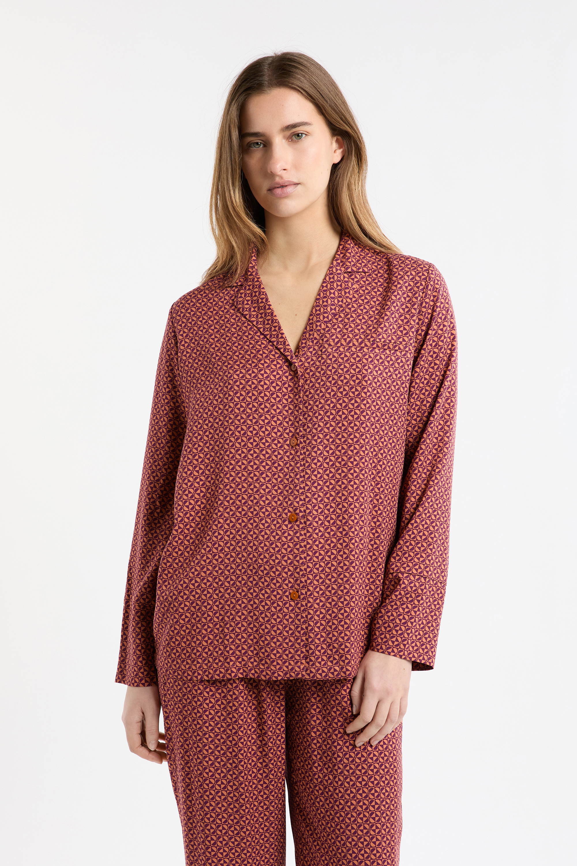 Koszula piżamowa we wzory