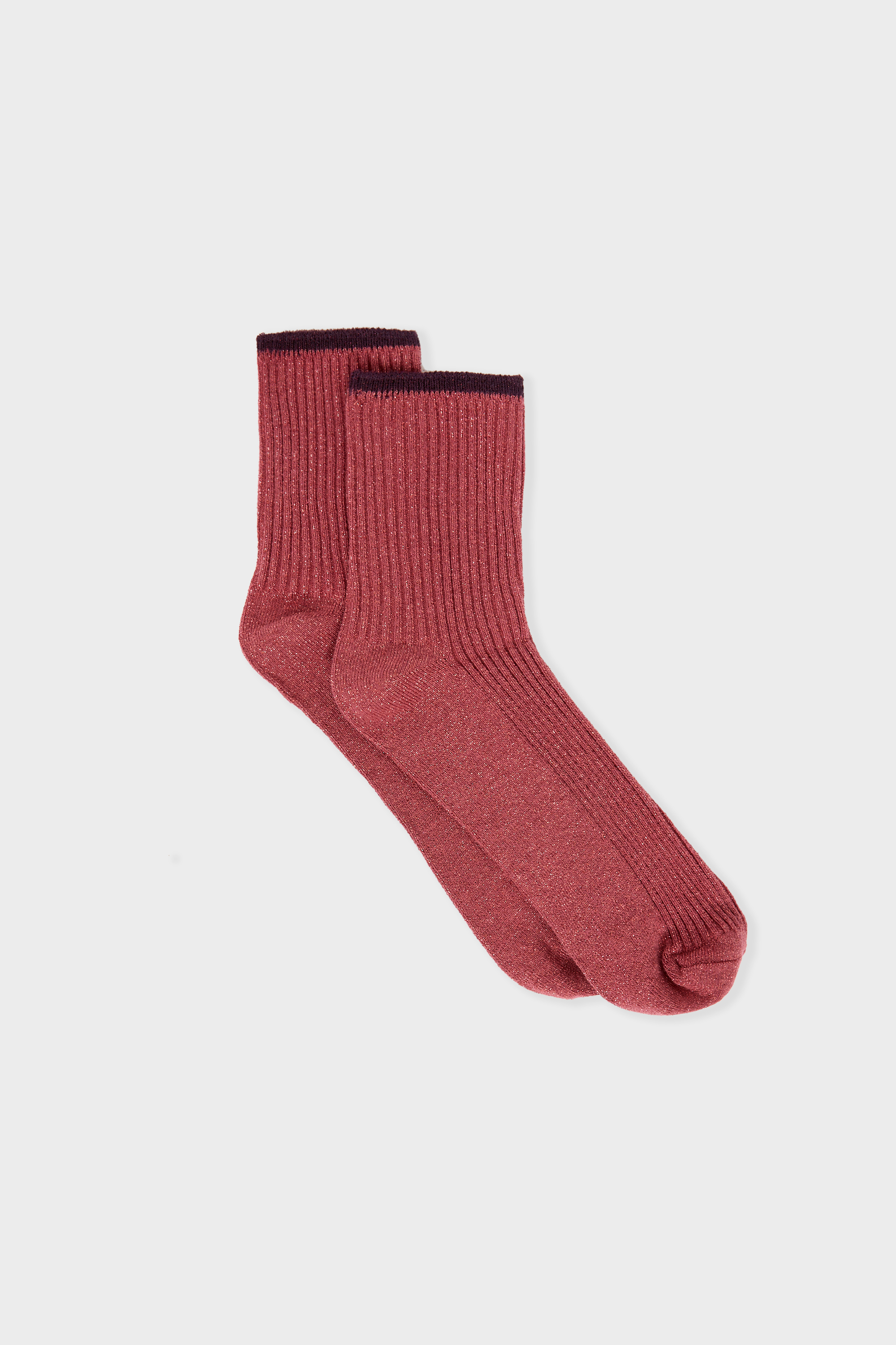 Błyszczące skarpetki z bawełną