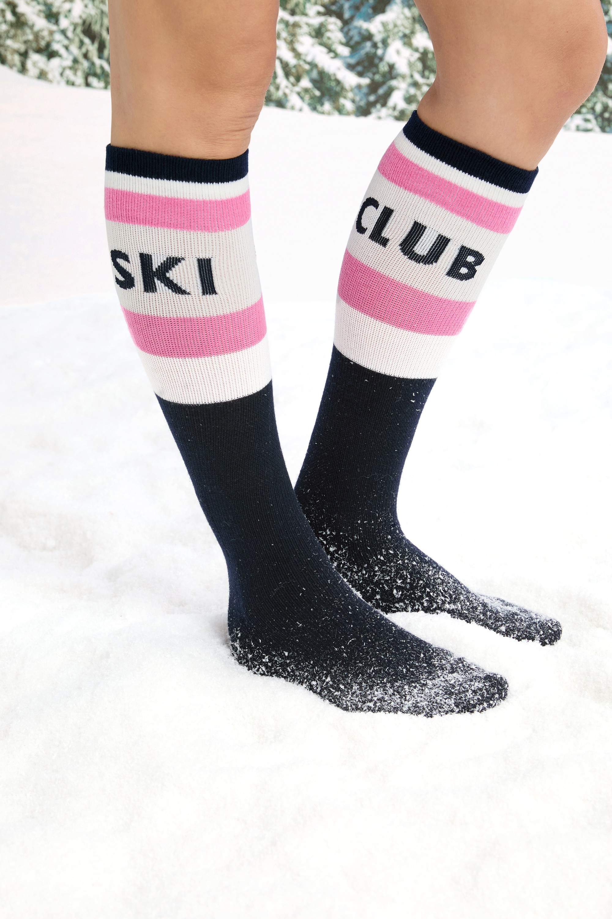 Skarpetki z grubej dzianiny z wełną